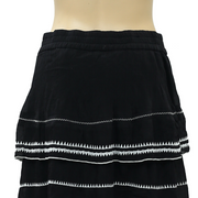 IRO Oviane Layered Embroidered Gauze Mini Skirt