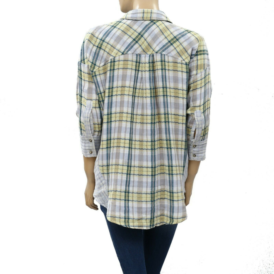 Free People One of the Guys Button-Down Oversized Shirt Top