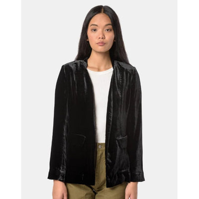 Ulla Johnson Bobby Noir Solid Blazer Top