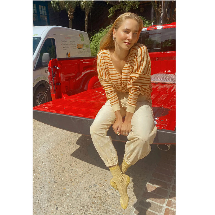 Urban Outfitters UO Cerys Spliced Thermal Cropped Blouse Top