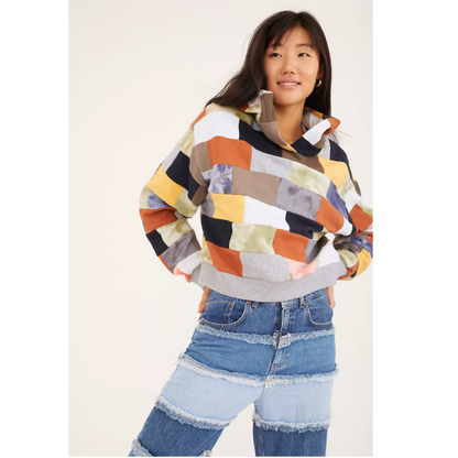 Urban Outfitters UO Coleman 拼布连帽衫运动衫上衣