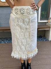 Odd Molly Anthropologie Lace Midi Skirt S