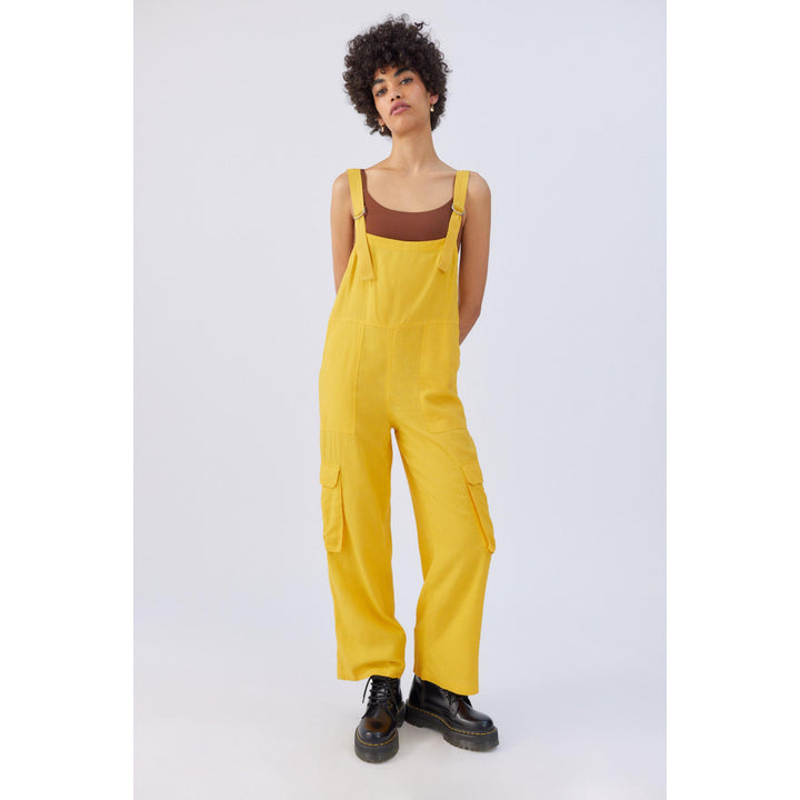 BDG Urban Outfitter Tilly Linen Utility Overall Jumpsuit