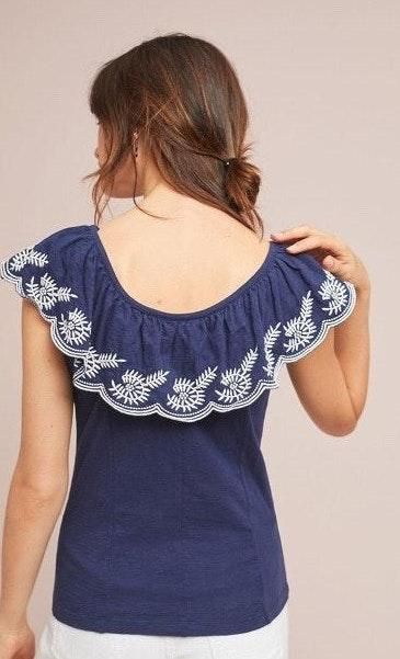 By Anthropologie Ruffled Blouse