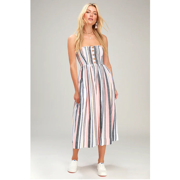 Free People Lilah Strapless Midi Slip Dress S