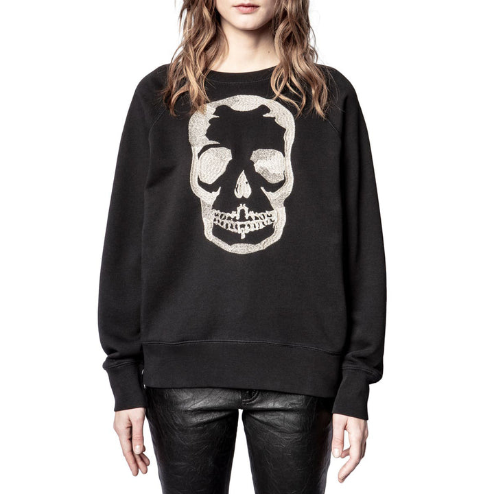 Zadig & Voltaire Upper Brode Skull Sweatshirt Pullover Top