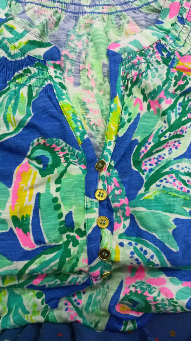 Lilly Pulitzer Essie Printed Tank Blouse Top
