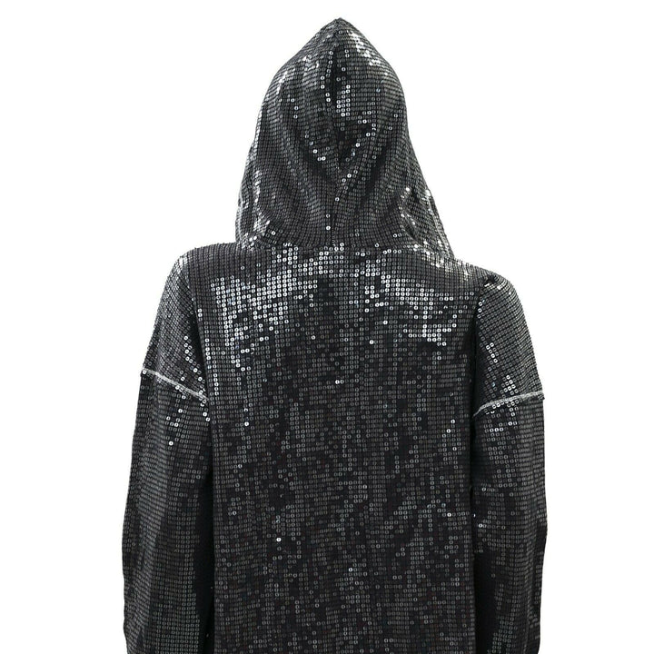 Anthropologie Gracie Sequined Tunic Hoodie Top