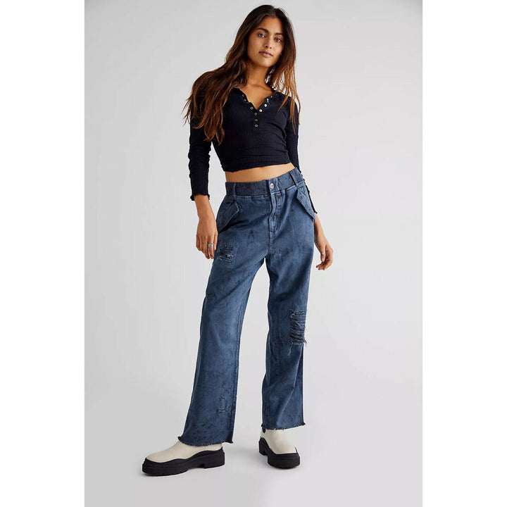 Free People Freddie Distressed Pants