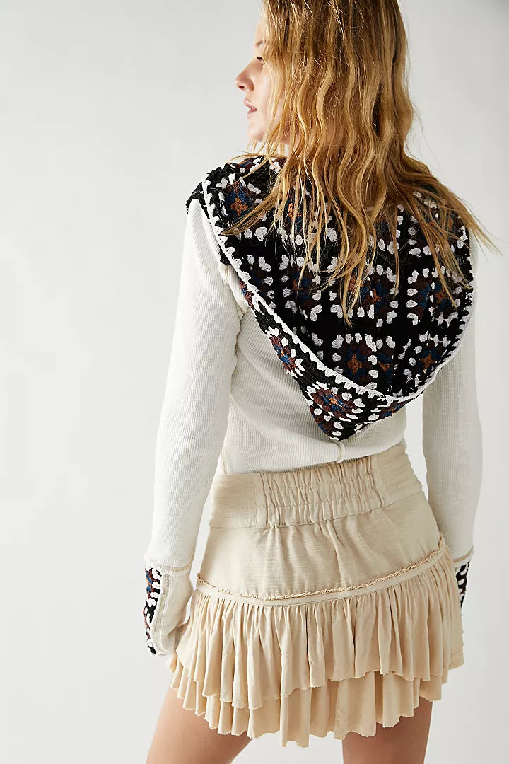 Free People Roswell Cuff Blouse Top