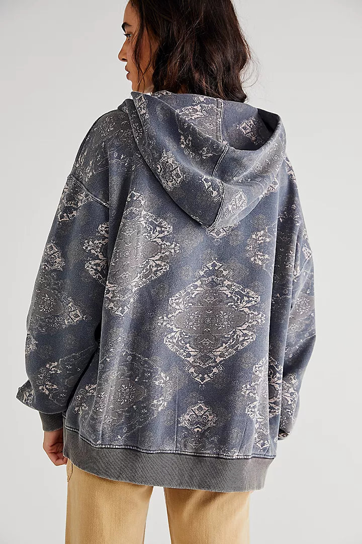 Free People We The Free It's A Vibe Print Hoodie Top