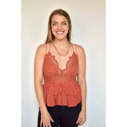 Free People Intimately Adella Cami Blouse Top