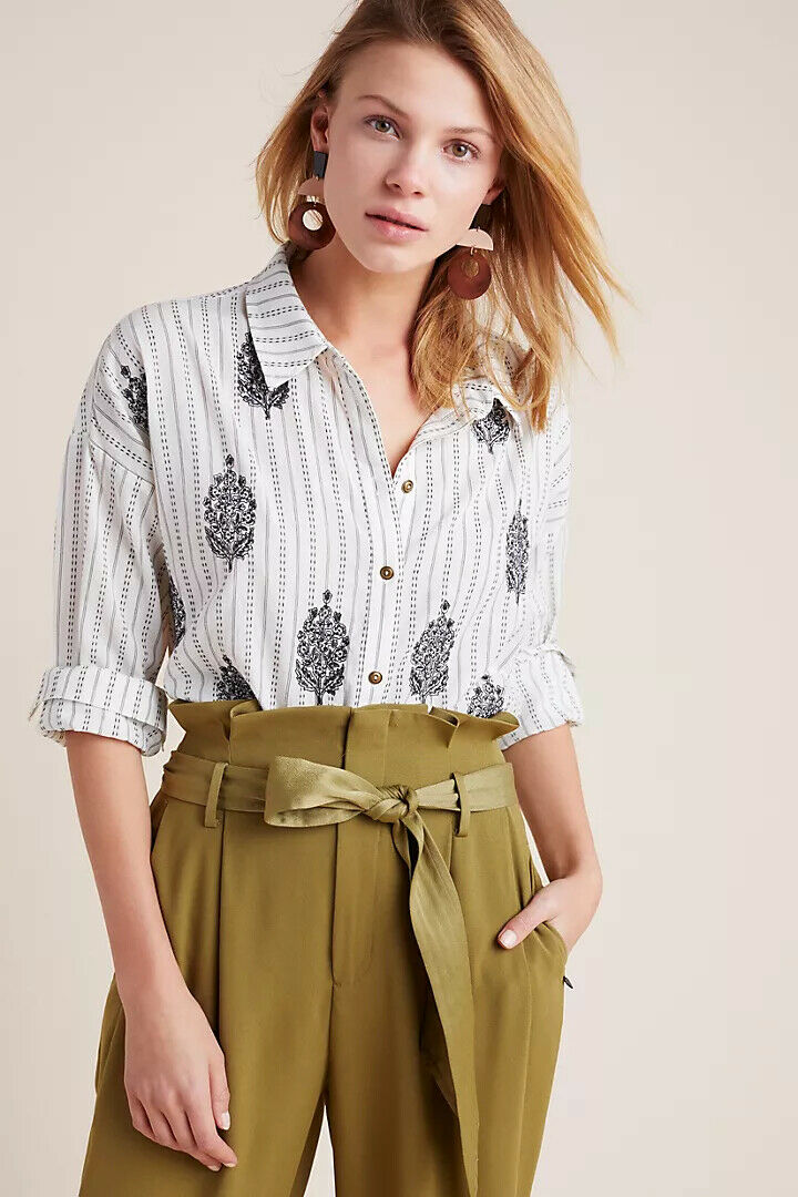 Anthropologie good striped button down shirts