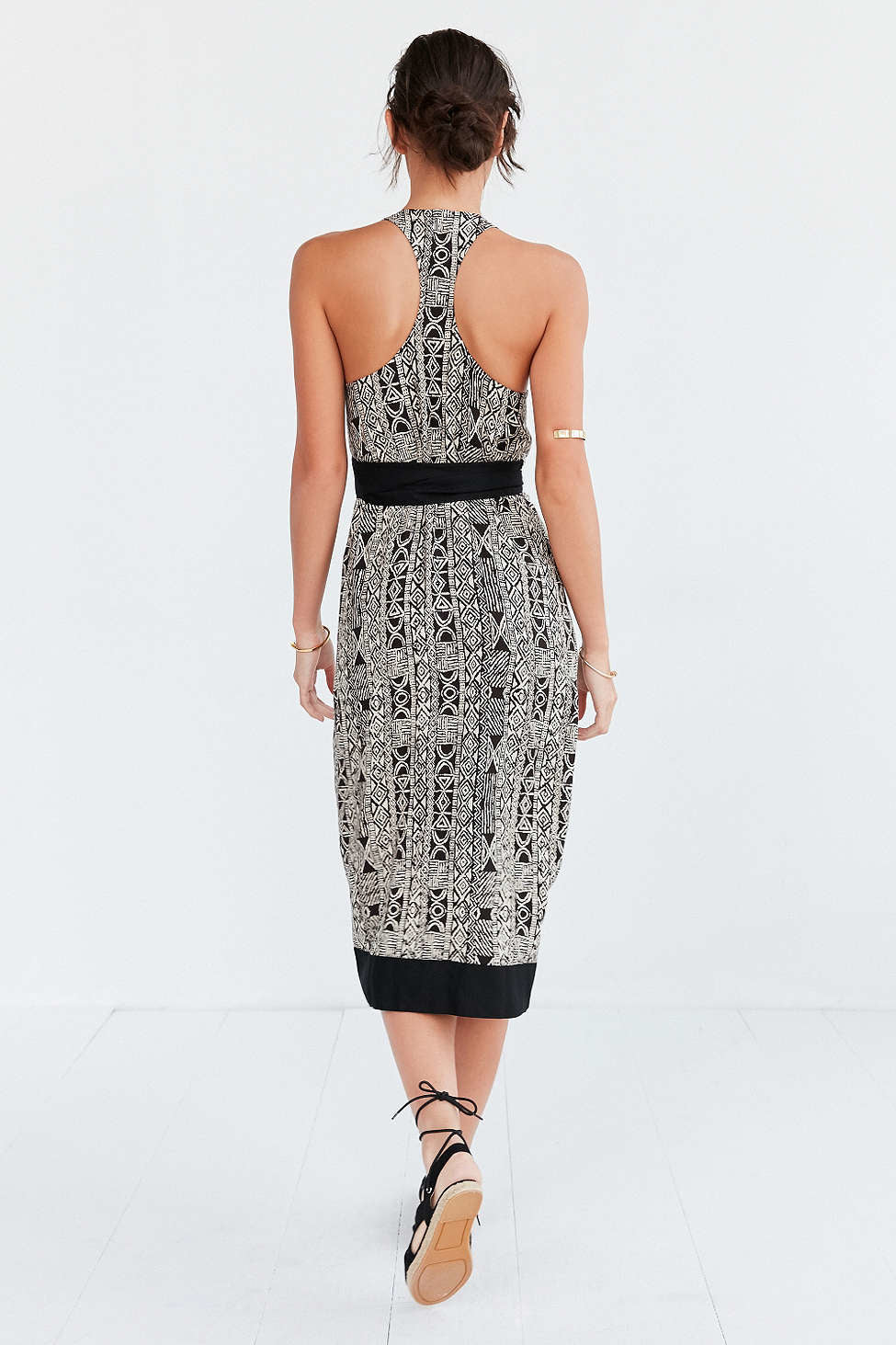 Ecote Urban Outfitters Aztec Print Whitney Wrap Dress