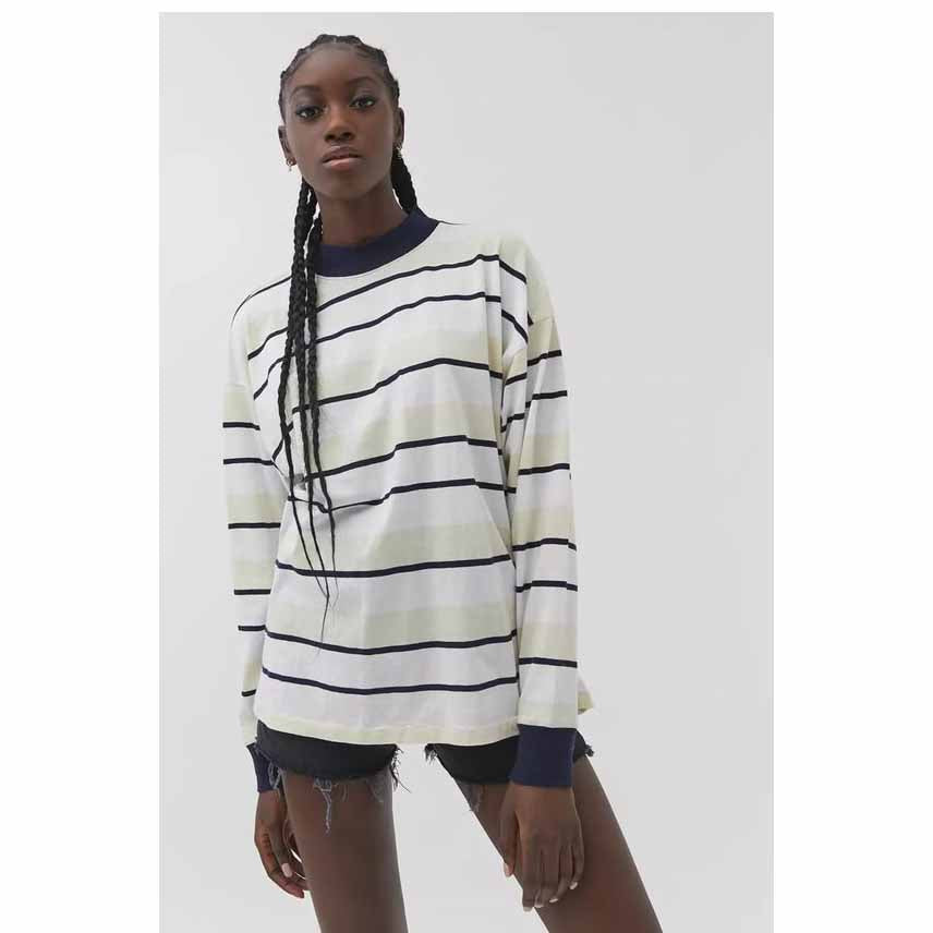 Urban Outfitters UO Carnaby Striped Crew Neck Tunic Top