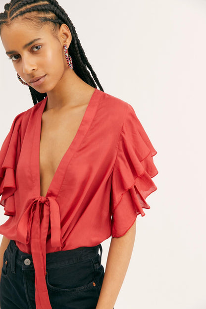 Intimately Free People Call Me Later Solid Bodysuit Top