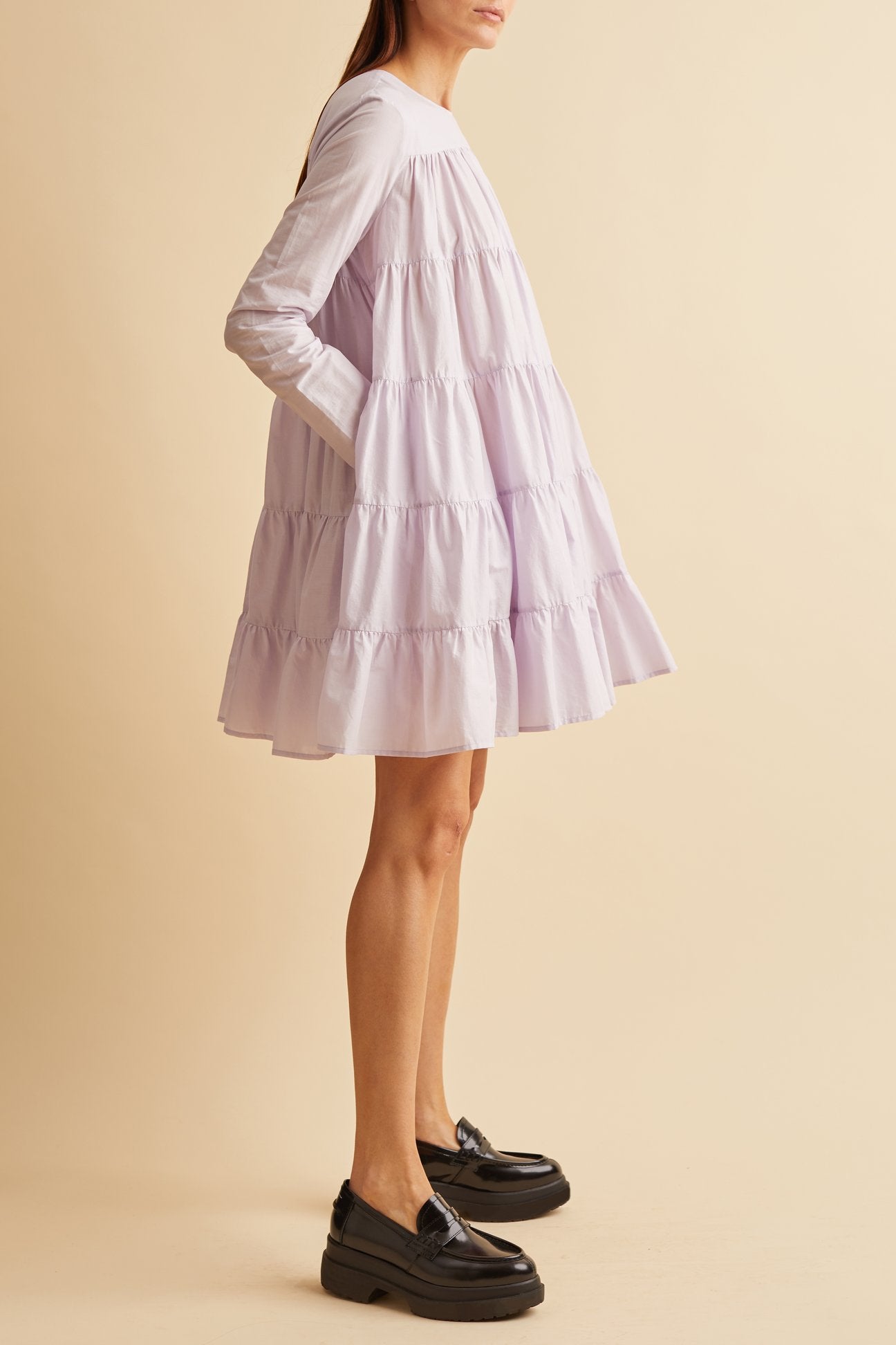 Merlette SOLIMAN DRESS 白　XS Merlette Soliman Tiered Dress in White