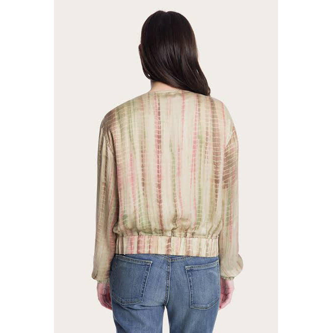 Frye x Anthropologie Drapey Tie-Dye Print Mandira Jacket Top XL