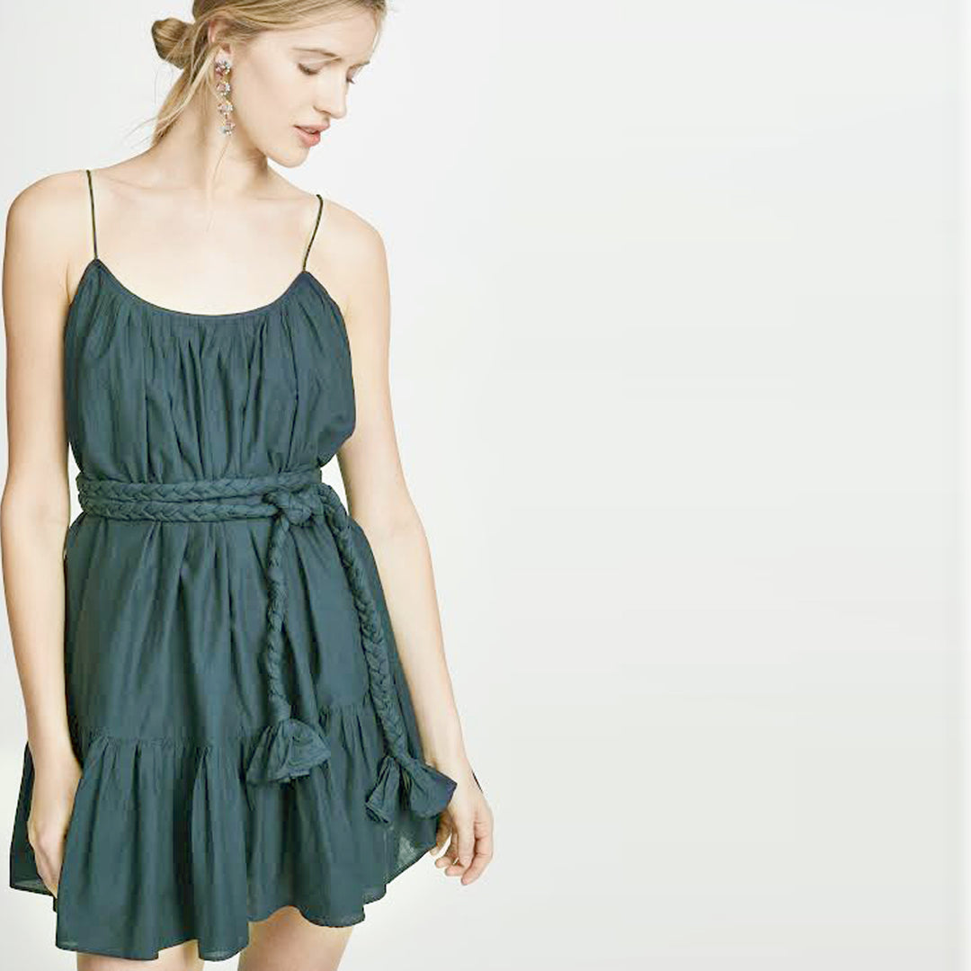Rhode Resort Nala Mini Dress Hunter Green / S Rhode Resort Nala Mini Dress Hunter Green / S
