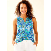 Lilly Pulitzer Essie Printed Tank Blouse Top