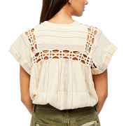 Free People Cedar Lace Pullover Blouse Top M