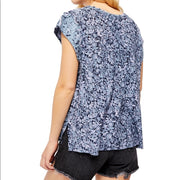 Free People High Tide Printed Blouse Top