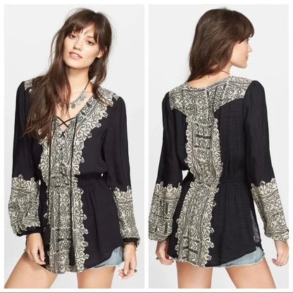 Free People Wildest Moments Tunic Top S