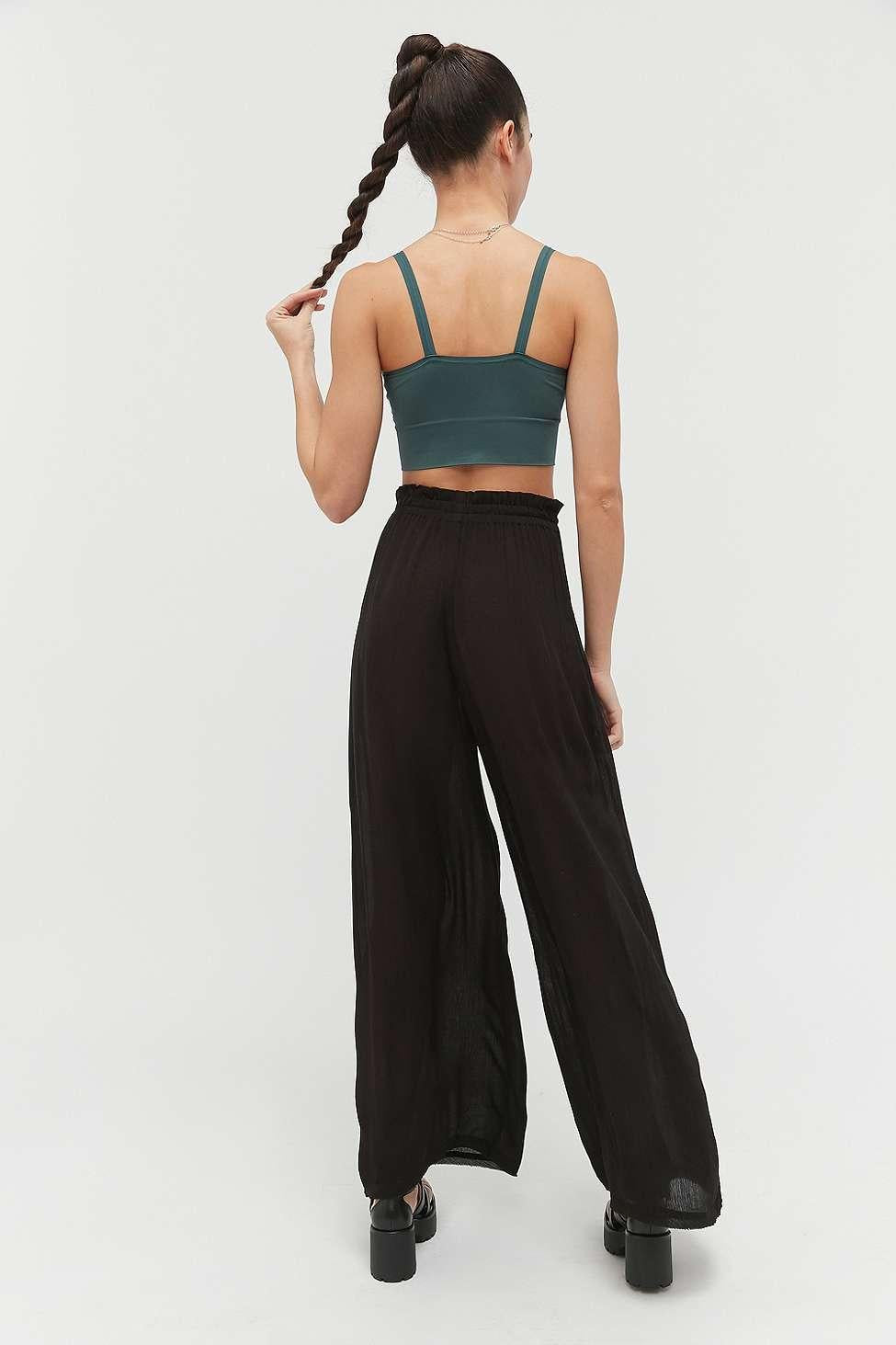 Out From Under Urban Outfitters Fleur Wide Leg Paperbag Trousers Pants