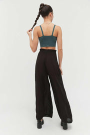 Out From Under Urban Outfitters Fleur Wide Leg Paperbag Trousers Pants