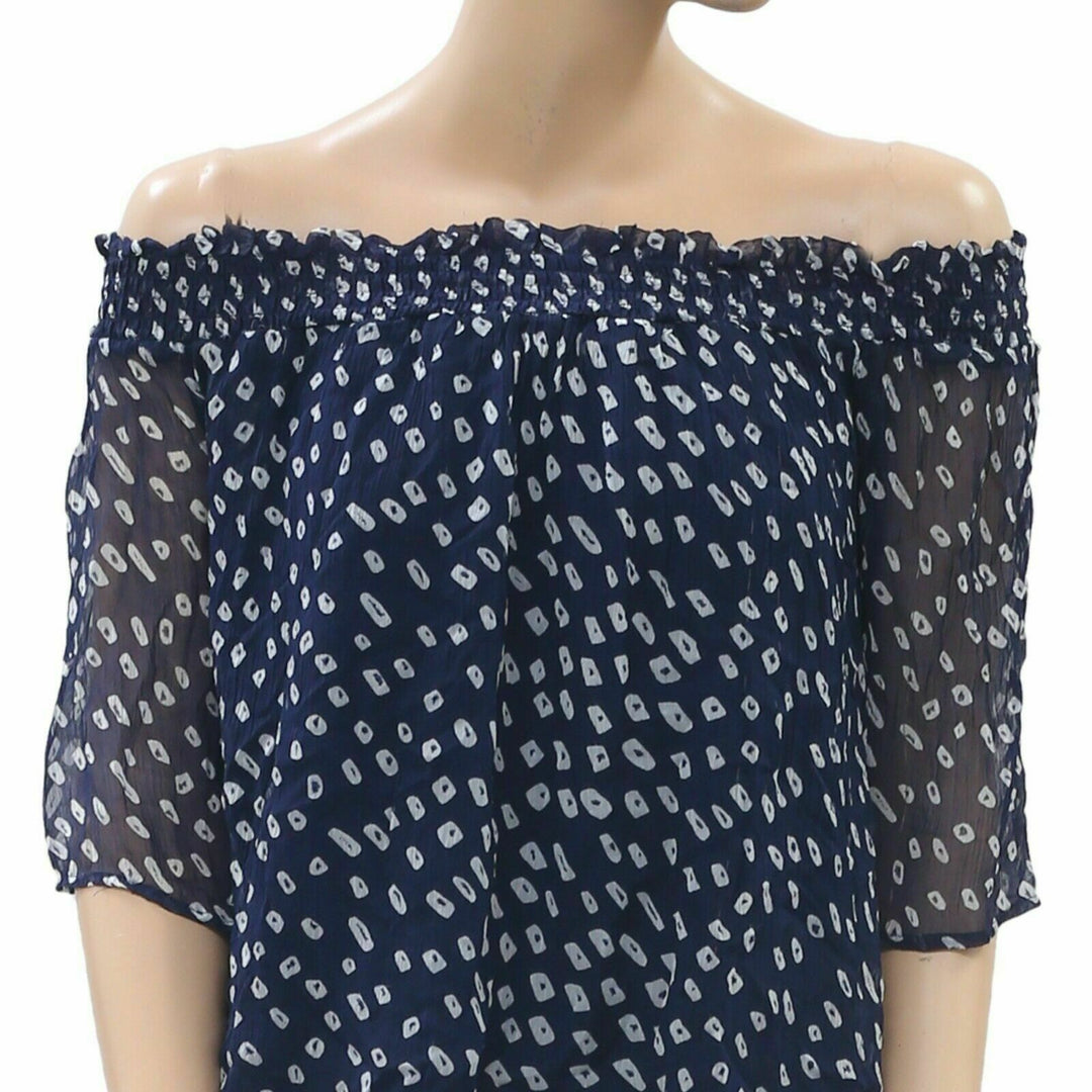 Velvet by Graham & Spencer Anthropologie Vida Iman Print Blouse Top