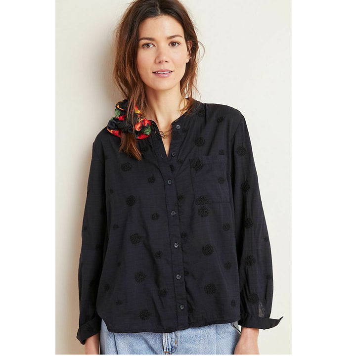 Anthropologie Pilcro & The Letterpress The Whitney Trapeze Buttondown Top