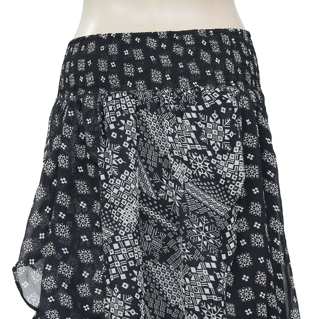 Taillissime La Redoute Printed Black Mini Skirt XS