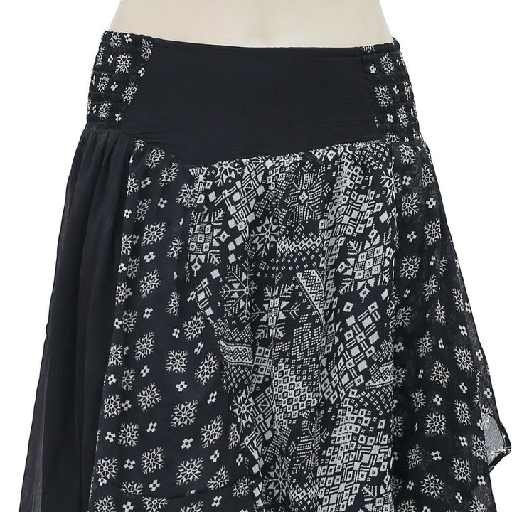 Taillissime La Redoute Printed Black Mini Skirt XS