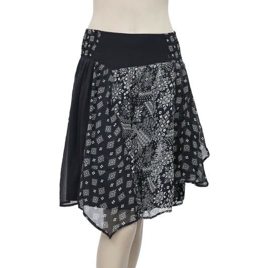 Taillissime La Redoute Printed Black Mini Skirt XS
