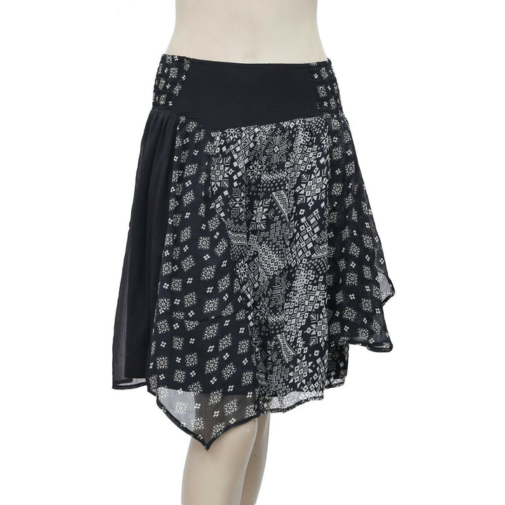 Taillissime La Redoute Printed Black Mini Skirt XS