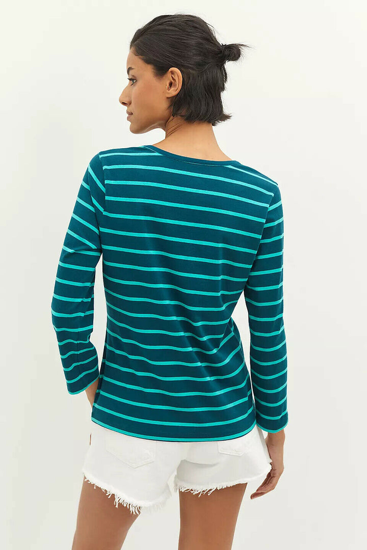 Daily Practice by Anthropologie Scoop Neck Tee Blouse Top L