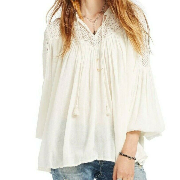 Denim & Supply Ralph Lauren Lace Yoke Tunic Top