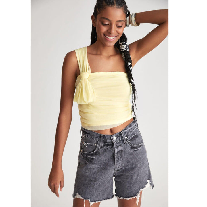 Maeve Anthropologie 薄纱蝴蝶结短款上衣