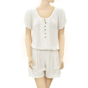 Lilka Anthropologie Long Weekend Embroidered Romper