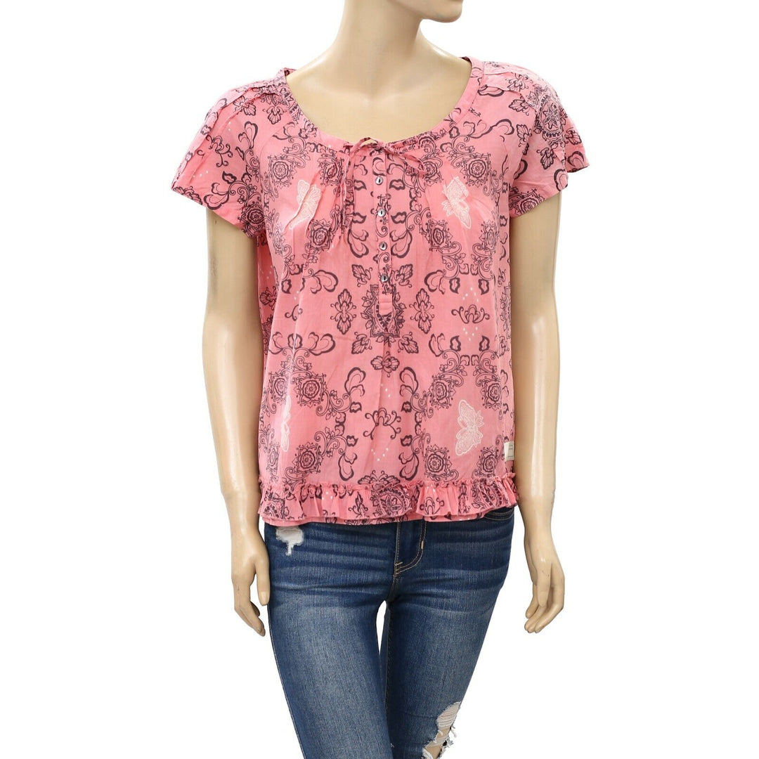 Odd Molly Anthropologie Floral Printed Blouse Top
