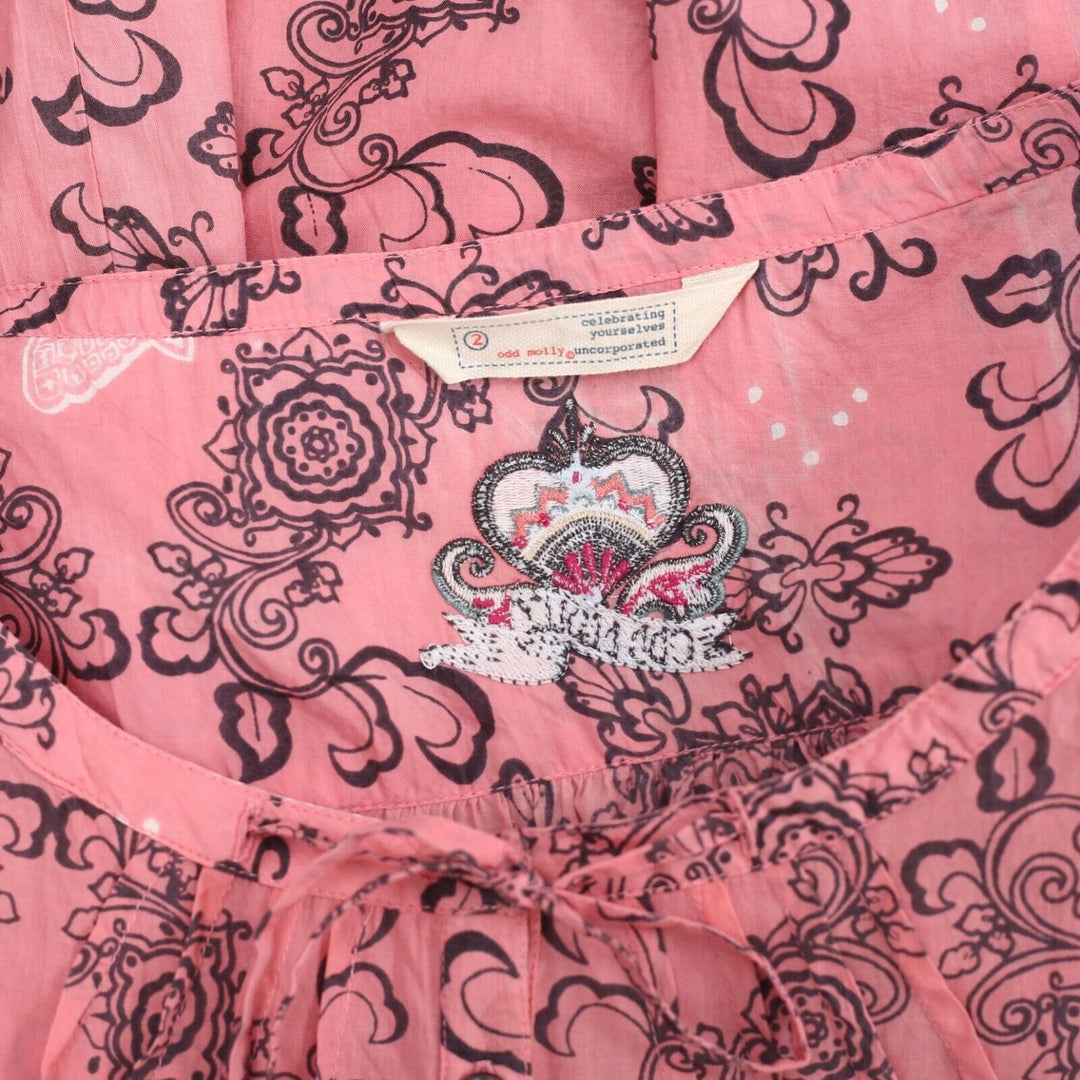 Odd Molly Anthropologie Floral Printed Blouse Top