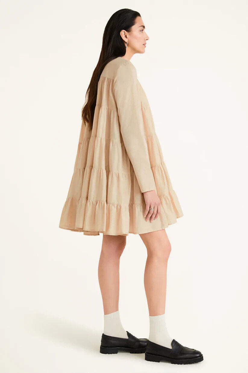 きい【Merlette】新品未使用！SOLIMAN DRESS（XL） Merlette Soliman Tiered Dress in Black