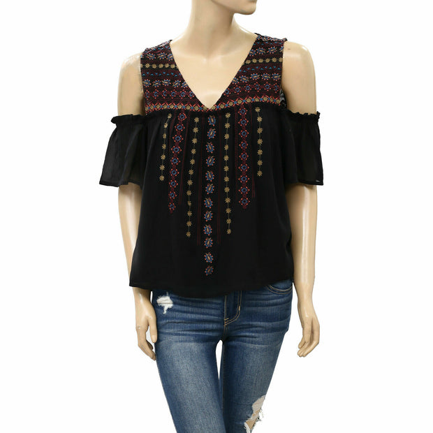 Abercrombie & Fitch Embroidered Blouse Top
