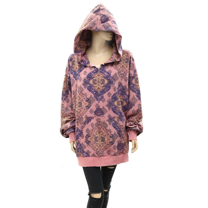 Free People We The Free It's A Vibe Print Hoodie Top