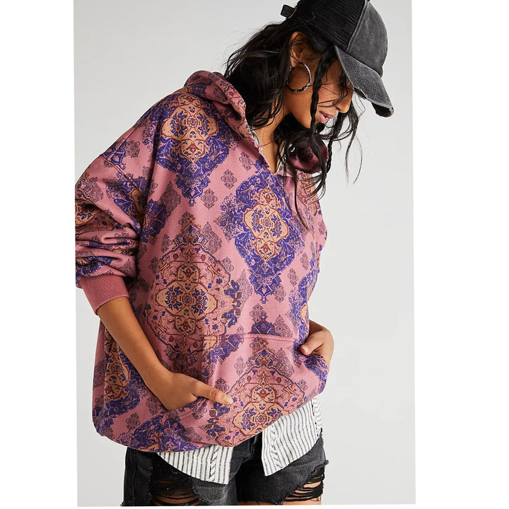 Free People We The Free It's A Vibe Print Hoodie Top