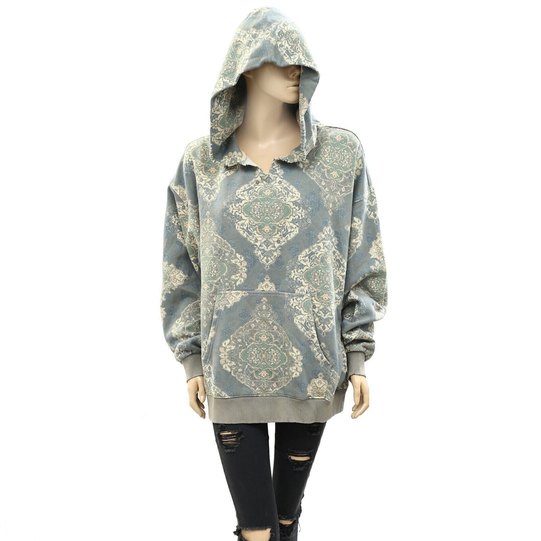 Free People We The Free It's A Vibe Print Hoodie Top