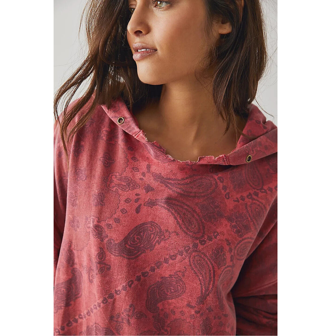 Free People We The Free It's A Vibe Print Hoodie Top