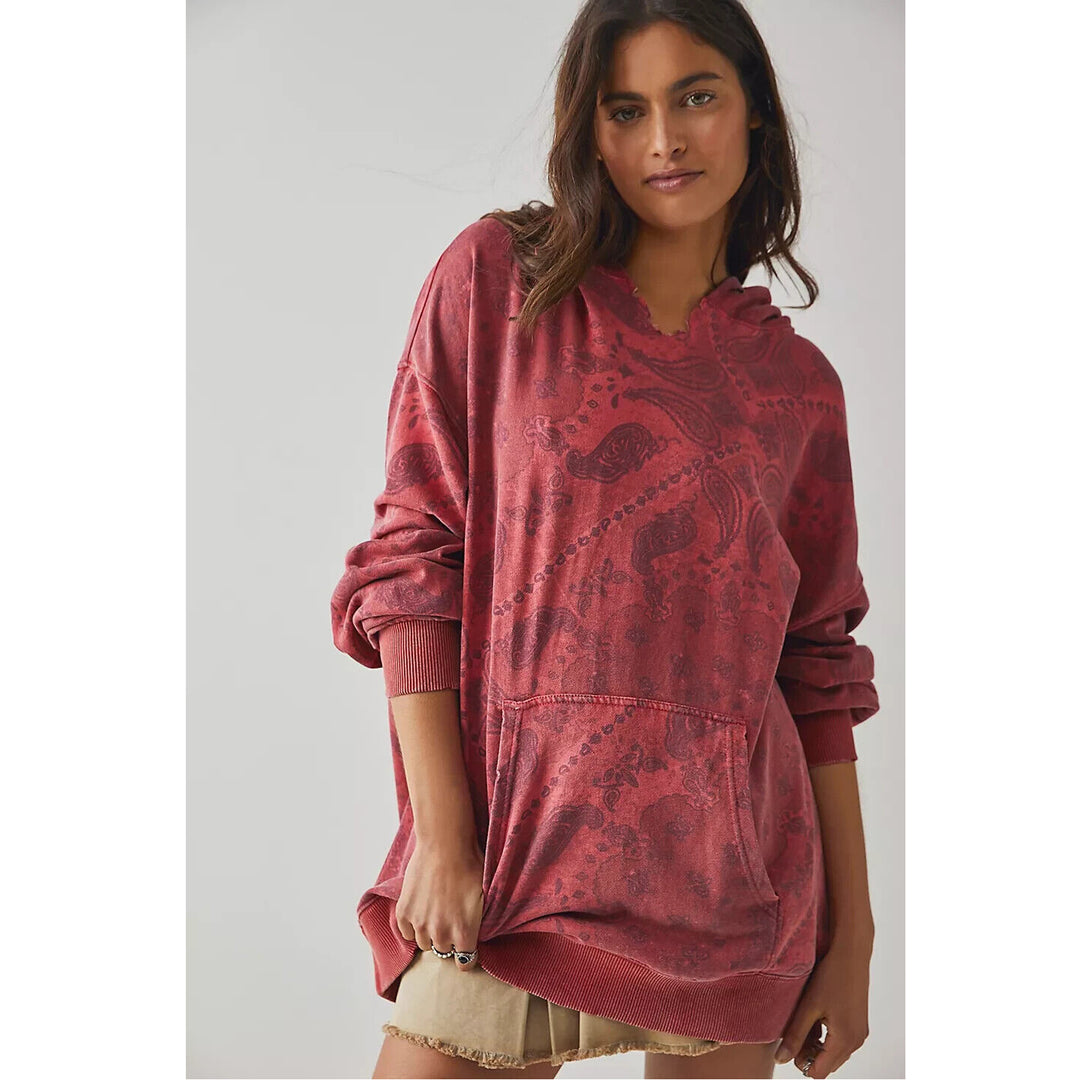 Free People We The Free It's A Vibe Print Hoodie Top