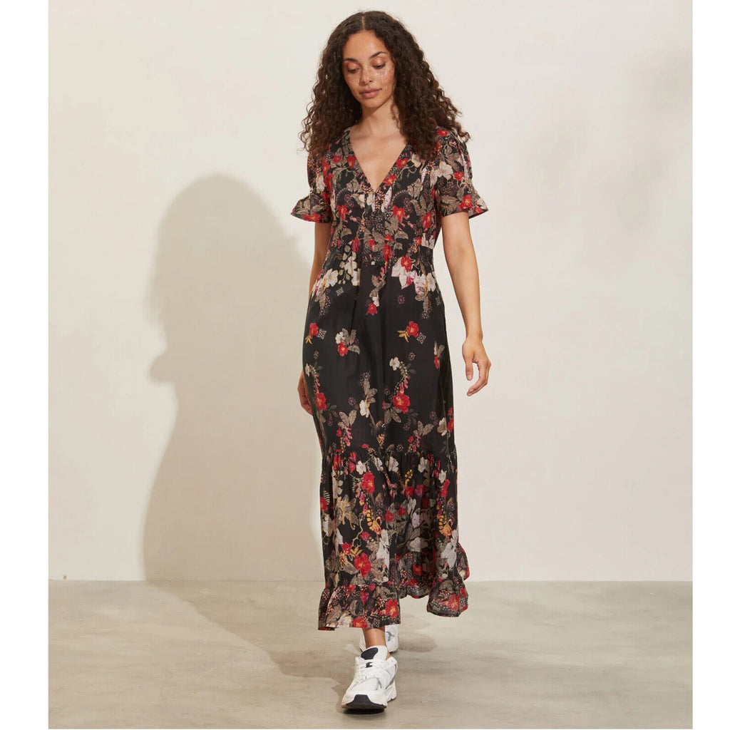 BA&SH Floral Bloom Smock Maxi Dress