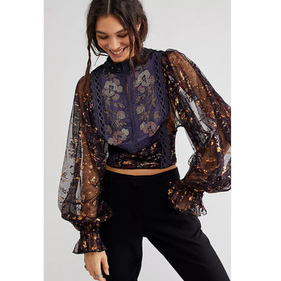Free People Camille Blouse Top